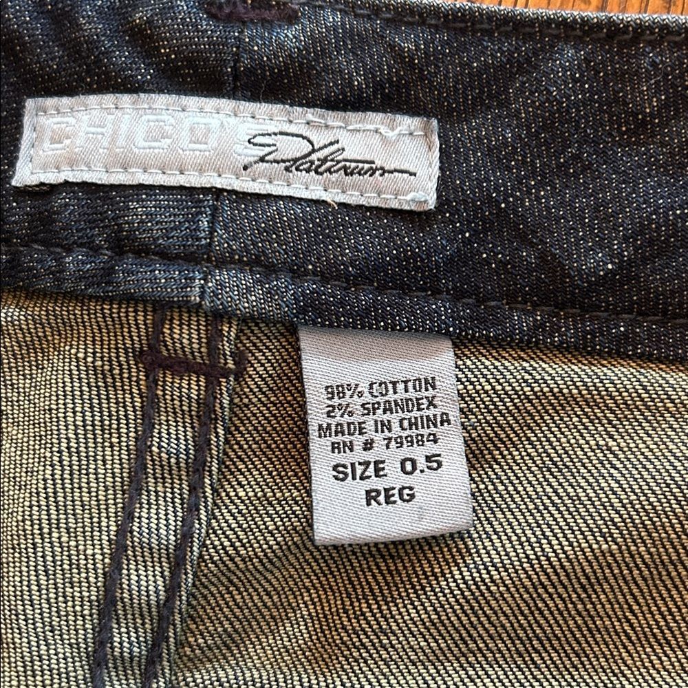 Chico's Dark Blue Boot Cut Jeans - Picture 7 of 7
